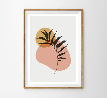 Set Of Three Contemporary Art Silhouette Leaf Prints, 4 of 5