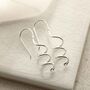 Sterling Silver Bold Coil Drop Earrings, thumbnail 4 of 6