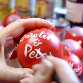 Canal Rose Baubles Handpainted And Personalised, 7 of 12