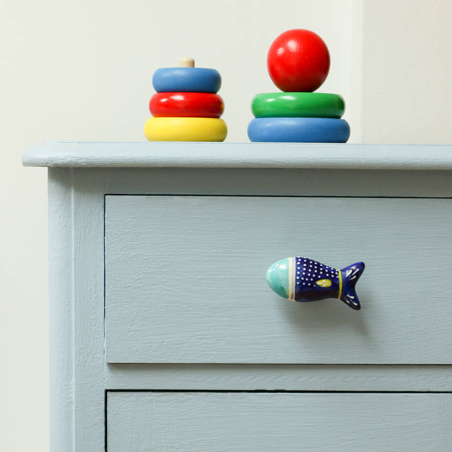 Marco Ceramic Fish Knob Set Of Six By TrincaFerro