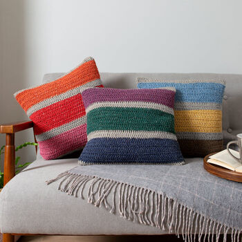 Misty Rainbow Cushion Cover Crochet Kit Beginners, 2 of 8