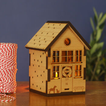 Personalised Christmas House Tea Light Holder, 2 of 6