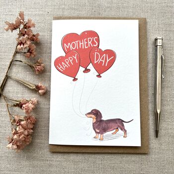 Personalised Dachshund Happy Mother's Day Card, 4 of 5