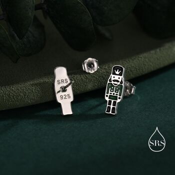 Sterling Silver Nutcracker Stud Earrings, 7 of 12