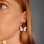 Cabbage White Butterfly Earrings, thumbnail 2 of 4