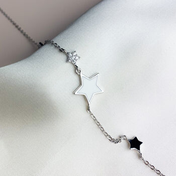 Sterling Silver White Star Necklace, 4 of 5