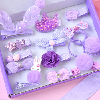 Personalised Lilac Hair Clip Accessories Set, 2 of 4