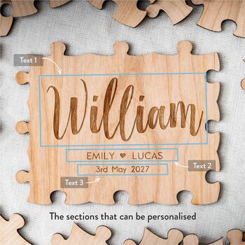 Wedding Guest Book Alternative Personalised Puzzle, 8 of 10