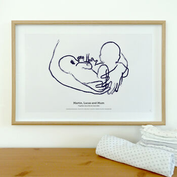 La Leche Tandem Personalised Scale Breastfeeding Print, 2 of 3