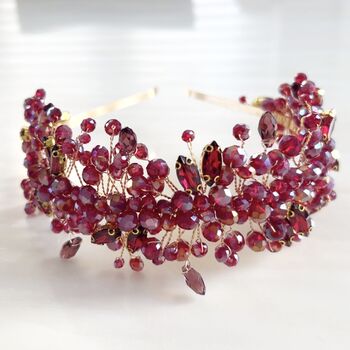 Red Crystal Occasion Headpiece, 4 of 5