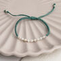 Sterling Silver Pearl Friendship Bracelet, thumbnail 4 of 12