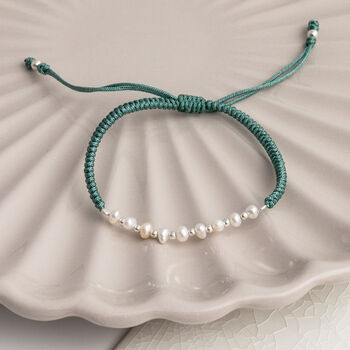 Sterling Silver Pearl Friendship Bracelet, 4 of 12