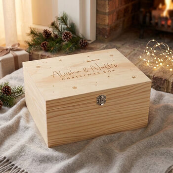 Personalised Couples Christmas Eve Box Five Sizes, 3 of 12