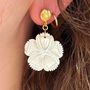 Marta Textured Flower Drop Earrings With Stud Fittings, thumbnail 1 of 3