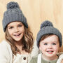 Parent And Child Matching Cable Knit Beanie Hats, thumbnail 2 of 4