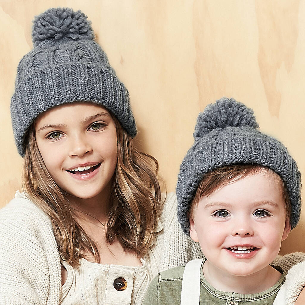 Parent And Child Matching Bobble Hats By Precious Little Plum