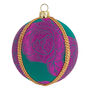 Rose Delight Upcycled Saree Bauble, thumbnail 2 of 5