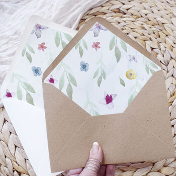 'Flower Press' Four Fold Wedding Invitation, 5 of 9