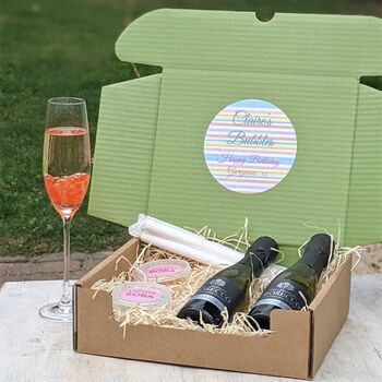Personalised Prosecco And Boba Bubbles Giftbox, 4 of 6