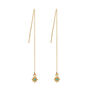 Guiding North Star Turquoise Threader Earrings Gold, thumbnail 4 of 8