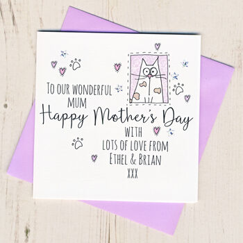 Personalised Mothers Day Card From The Cat Or Cats, 2 of 2