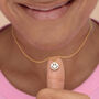 Smiley Face Charm Necklace, thumbnail 5 of 8