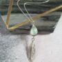 Harmony Chalcedony Feather Necklace, thumbnail 1 of 6
