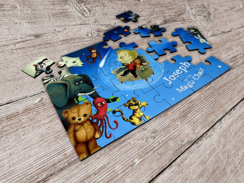 personalised childrens jigsaw puzzle by the magic chair