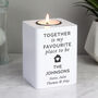 Personalised New Home White Wooden Tea Light Holder, thumbnail 1 of 4