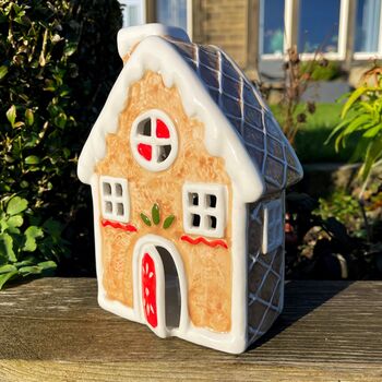Ceramic Gingerbread T Light House, 3 of 7