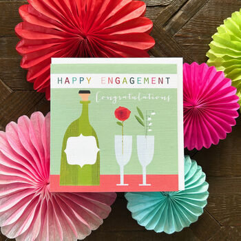 Happy Engagement Champagne Card, 3 of 4
