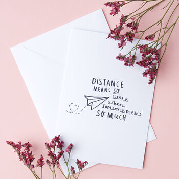 'Distance Means So Little' Long Distance Gift Card, 8 of 8