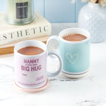 Personalised Sending A Hug From Distance Grandparent Mug, 2 of 6