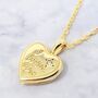 I Love You More Heart Charm Gold Plated Locket Necklace, thumbnail 1 of 4