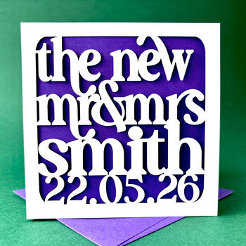 Personalised Wedding Name And Date Card, 2 of 5