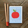 Mini Thank You Teacher Apple Card, thumbnail 1 of 4