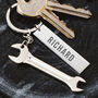 Personalised Spanner Engraved Keyring Gift, thumbnail 1 of 3