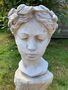 Ladies Head Planter 21cm Stone Effect Bust Flowerpot, thumbnail 1 of 9