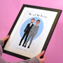 Personalised Couple's Wedding Day Digital Art Print, thumbnail 9 of 9