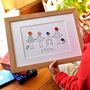 Personalised Family Button Print Unframed, thumbnail 4 of 12
