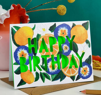 Neon Fruity Floral Birthday Six Pack, 7 of 8