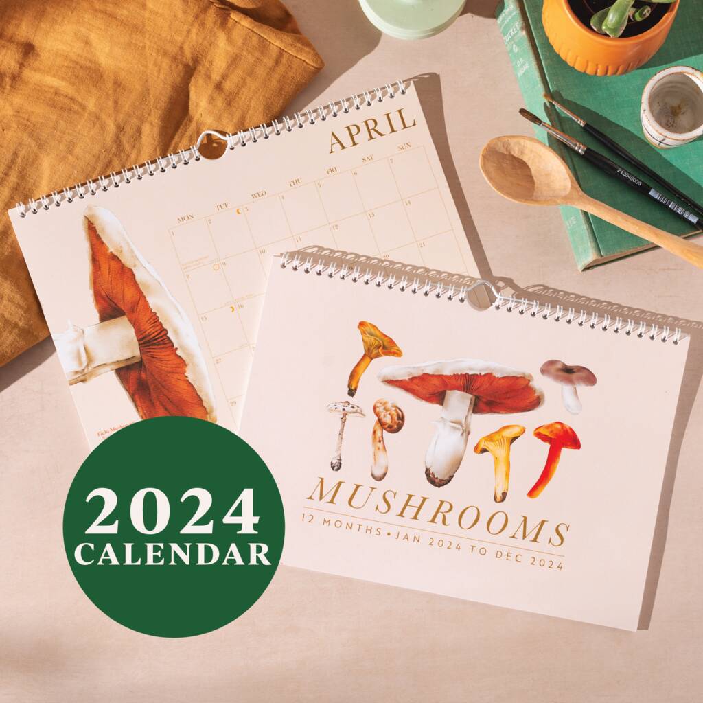 2024 Calendar Mushroom A4 By Once Upon a Tuesday