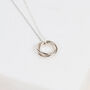Silver Russian Wedding Ring Pendant Necklace, thumbnail 1 of 6
