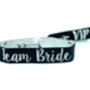 Team Bride Silver And Black Hen Party Wristbands, thumbnail 2 of 9