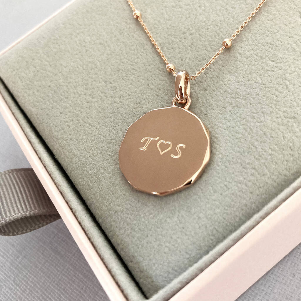 Rose gold personalised necklace Clearance