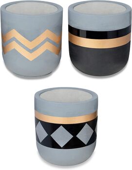 Three Set Of Small Ceramic Indoor Plant Pots, 6 of 7