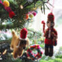 Handmade Felt Saint Dog Nicholas Christmas Decoration, thumbnail 8 of 8