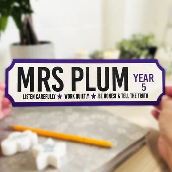Personalised Teacher Street Sign, 4 of 7
