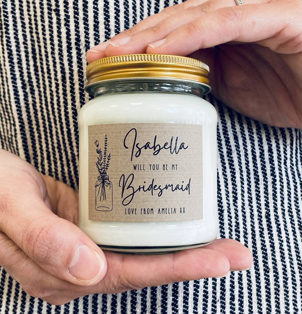 'Will You Be My Bridesmaid/Maid Of Honour' Soy Candle, 1 of 8