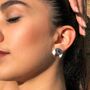 Round Gold Swirl Sterling Silver Stud Earrings, thumbnail 5 of 6